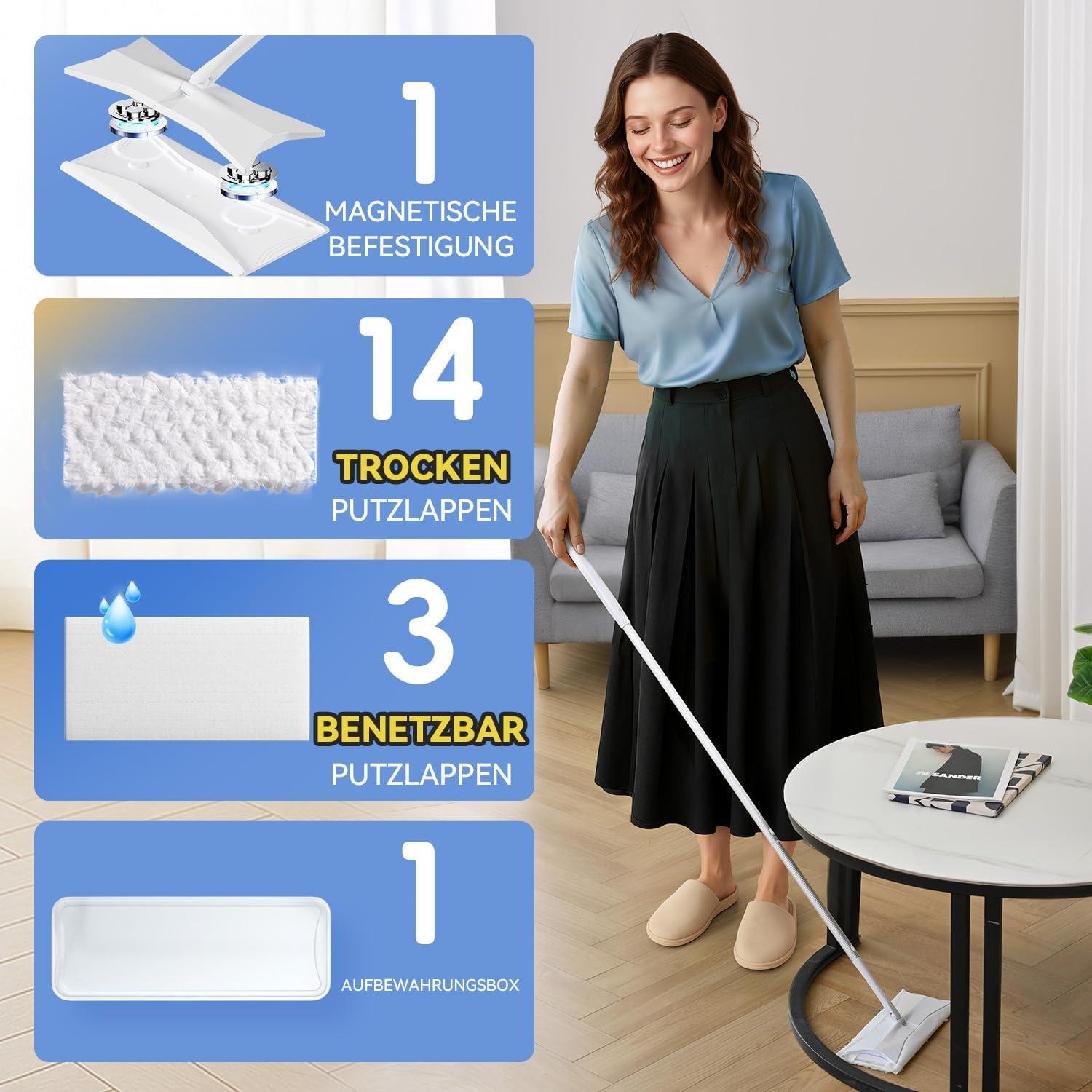 Kit de limpieza 2 en 1 JOJOCLEAN con 14 paños secos y 3 húmedos