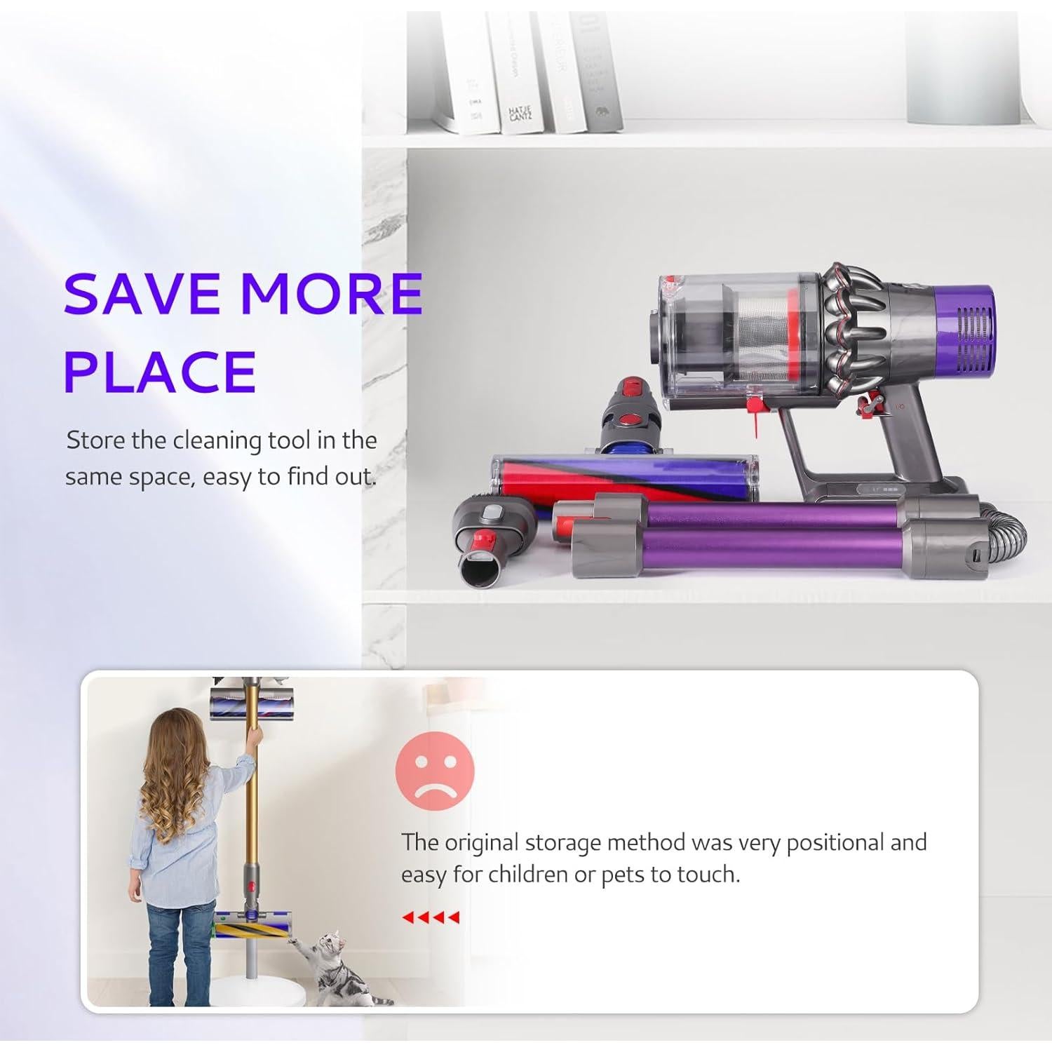 Varilla de Extensión Plegable KLS para Aspiradoras Dyson V7 V8 V10 V11 V15