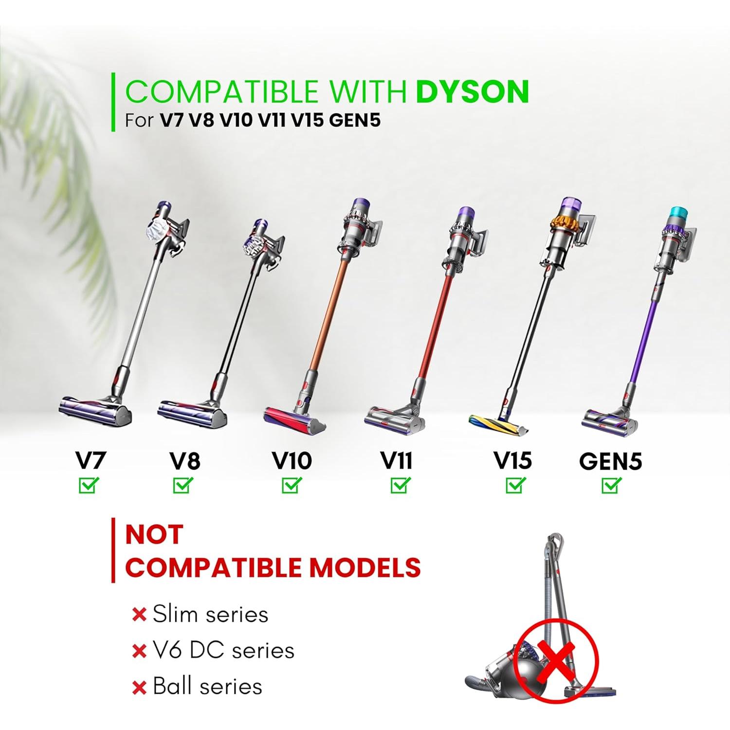 Accesorios de Aspiradora Dyson V7 V8 V10 V11 V15 - Kit de Cepillos