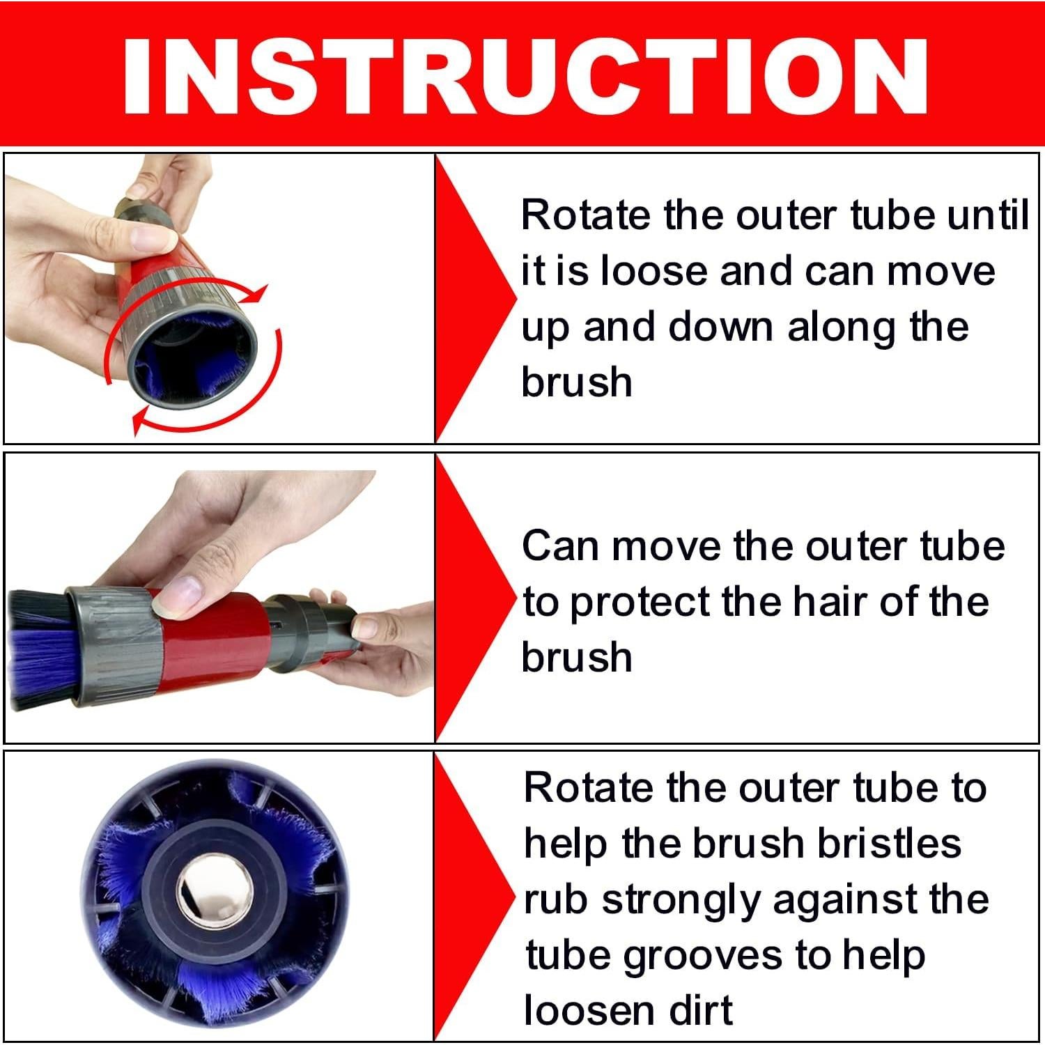 Accesorios de Aspiradora Dyson V7 V8 V10 V11 V15 - Kit de Cepillos