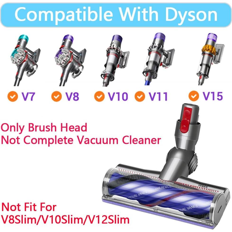 Cabezal de Cepillo Anti-Enredos Dyson V7 V8 V10 V11 V15 - Repuesto
