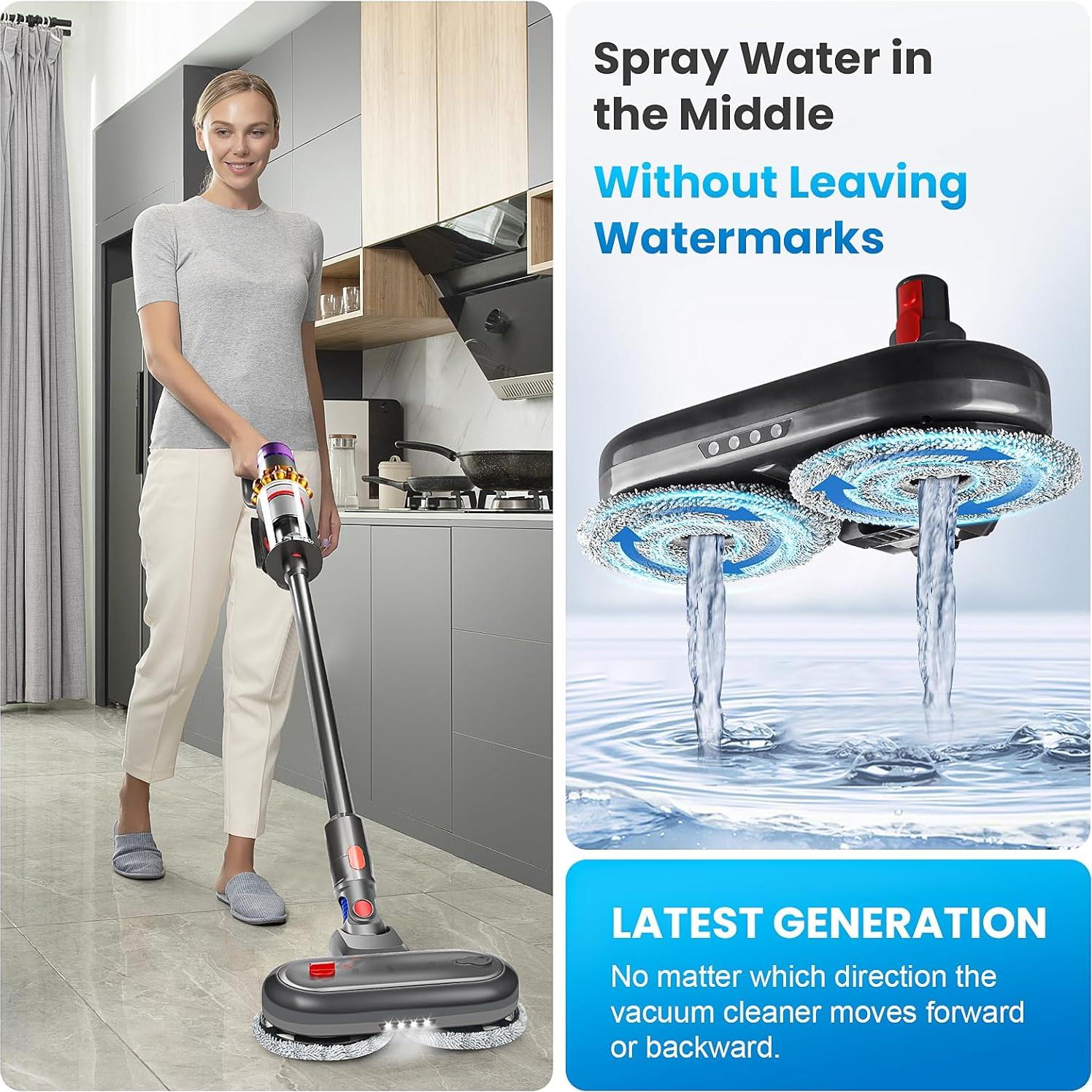 Cabezal de Mopa Eléctrico BTRSOLUS para Aspiradora Dyson V7 V8 V10 V11 V15