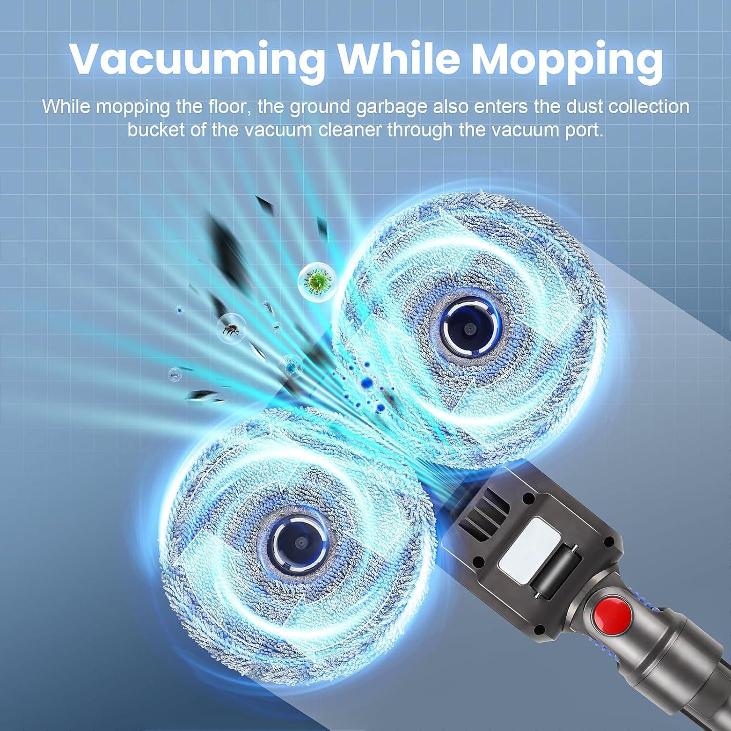 Cabezal de Mopa Eléctrico BTRSOLUS para Aspiradora Dyson V7 V8 V10 V11 V15
