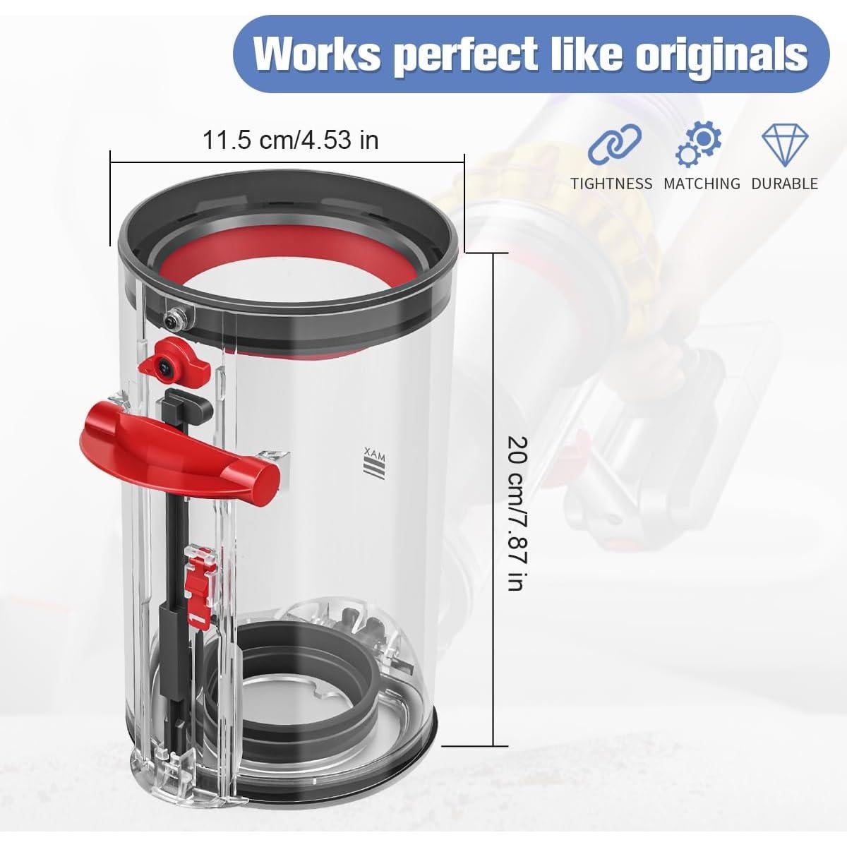 Cubo de Polvo y Filtro para Aspiradora Dyson V11 V15 DrRobor