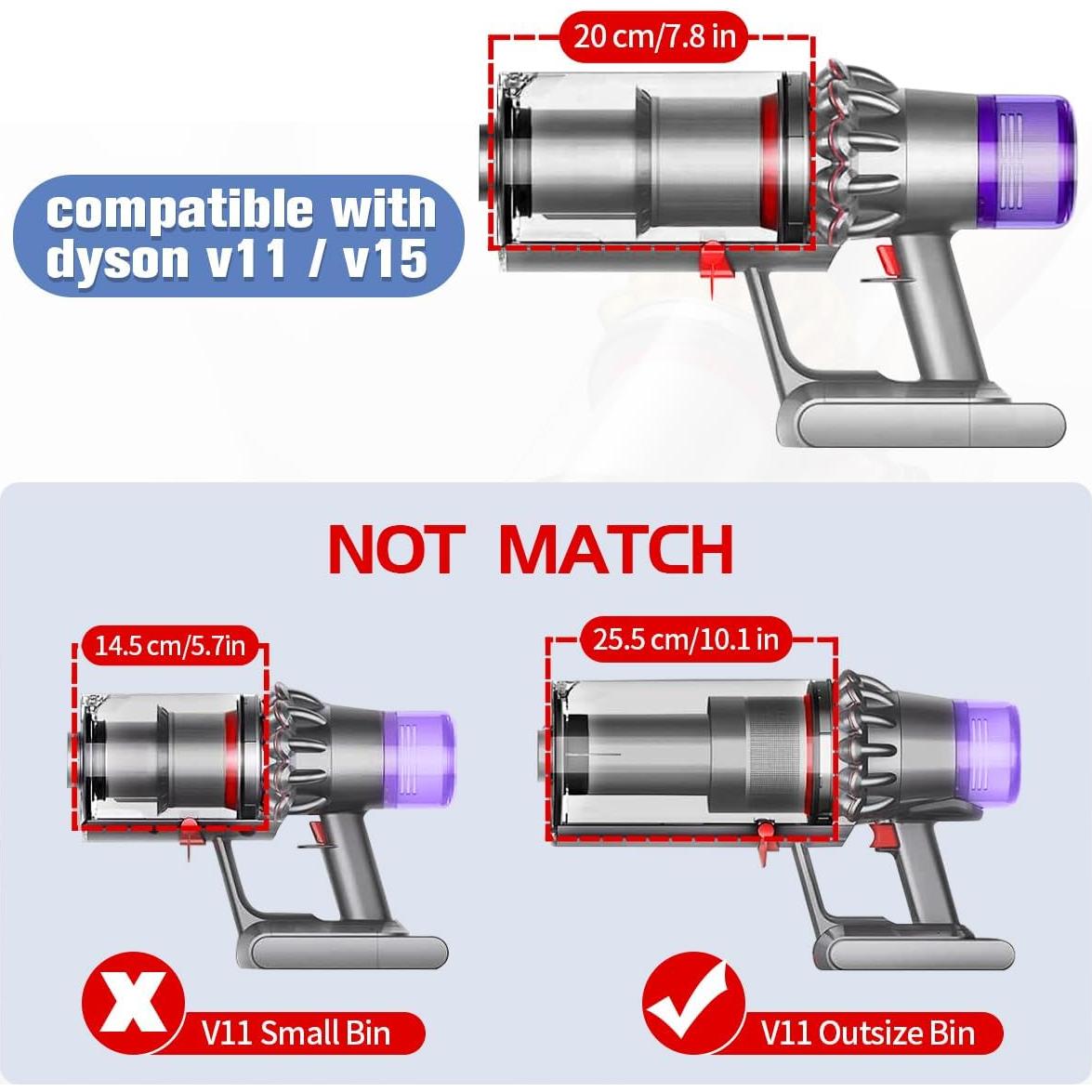 Cubo de Polvo y Filtro para Aspiradora Dyson V11 V15 DrRobor