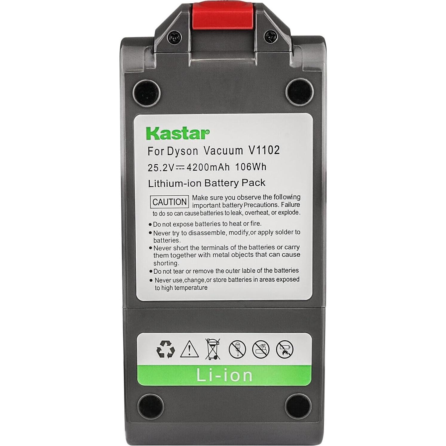 Batería Kastar 1 Paquete para Aspiradora Dyson V11 4200mAh