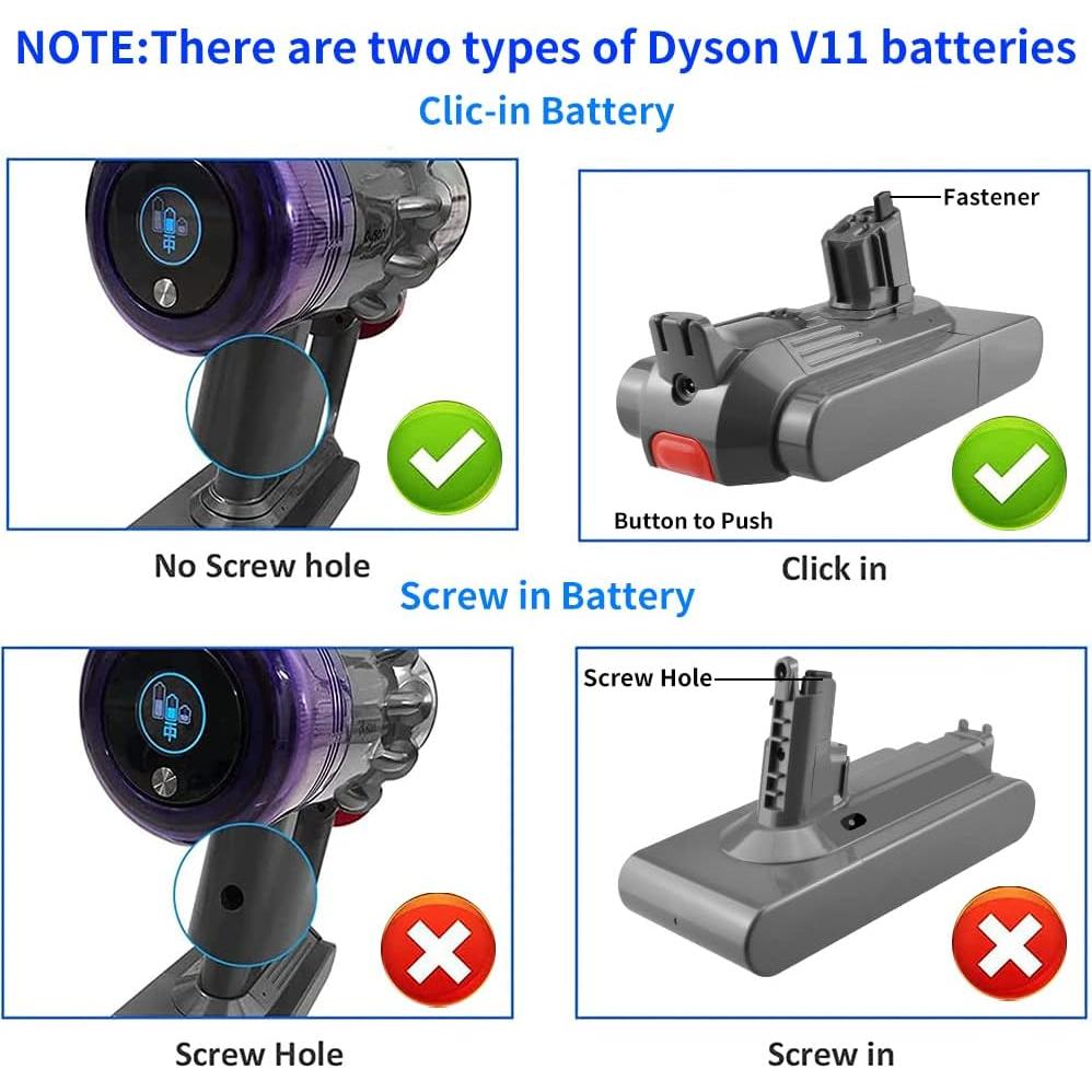 Batería Reemplazo V11 4800mAh 25.2V Li-ion para Dyson
