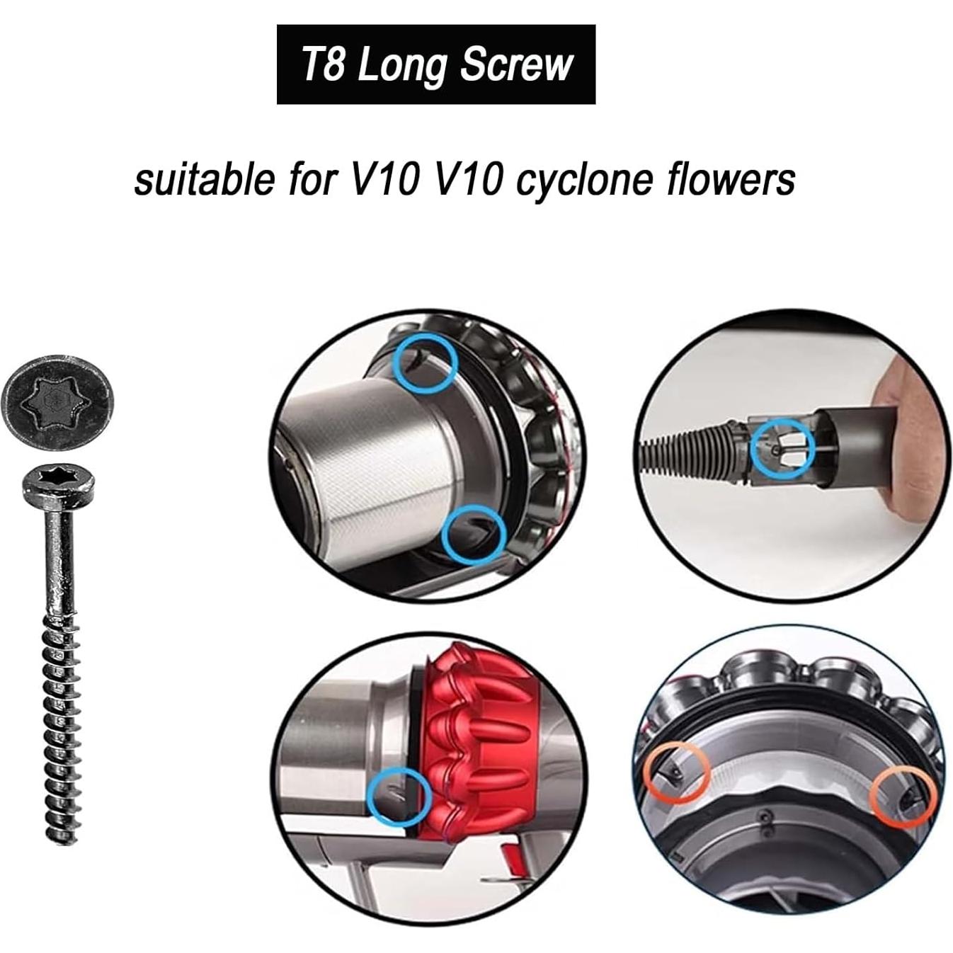 18 Tornillos para Aspiradora Dyson V6 V7 V8 V10 V11 - Frexusuent