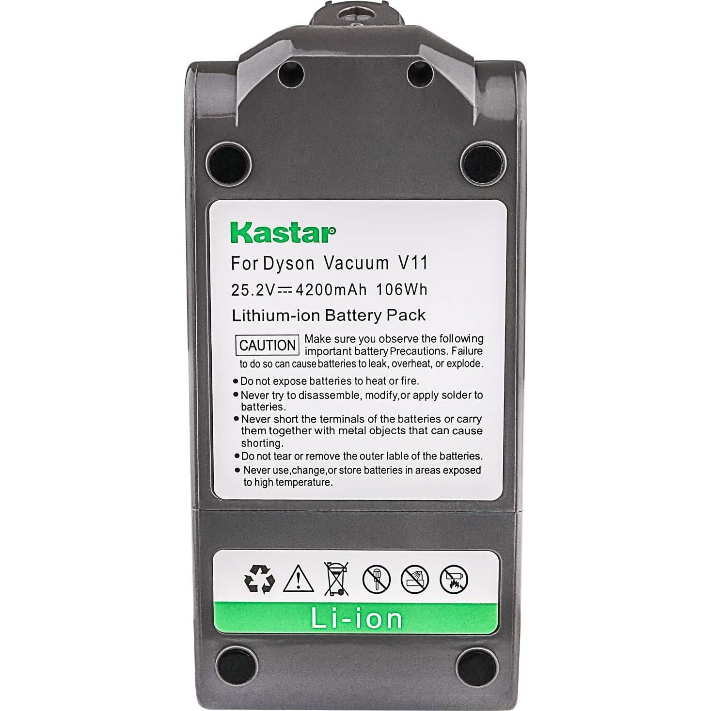 Batería de Litio Kastar 25.2V 4200mAh para Dyson V11