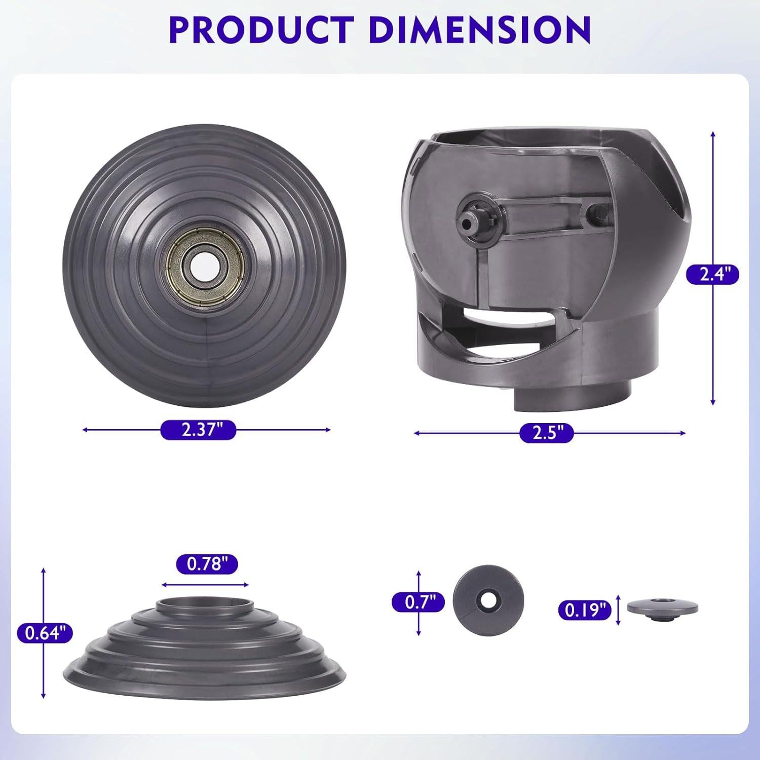 Reemplazo Rueda de Bola y Conector Aspiradora Dyson V10 V11 V15