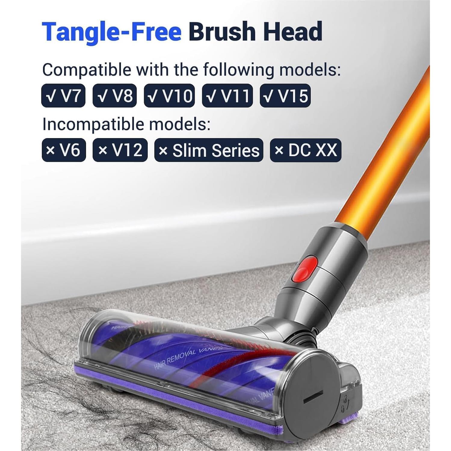 Cabezal de cepillo anti-enredos Wenvieonet para Dyson V7 V8 V10 V11 V15