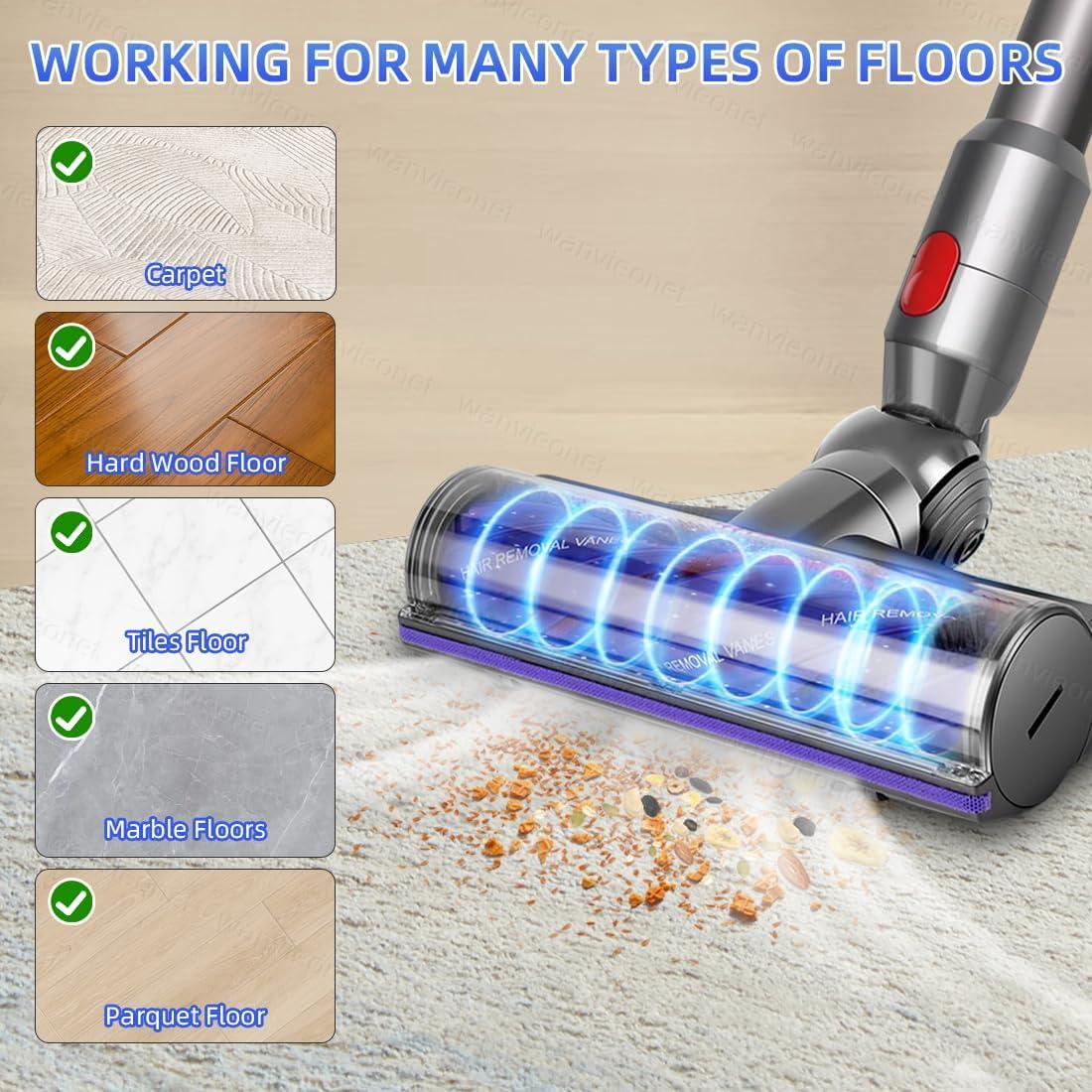 Cabezal de cepillo anti-enredos Wenvieonet para Dyson V7 V8 V10 V11 V15