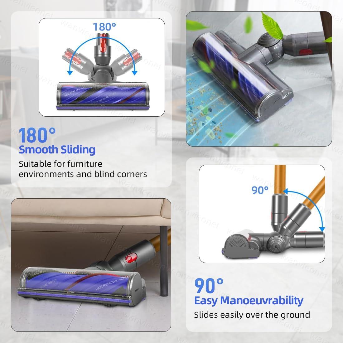 Cabezal de cepillo anti-enredos Wenvieonet para Dyson V7 V8 V10 V11 V15