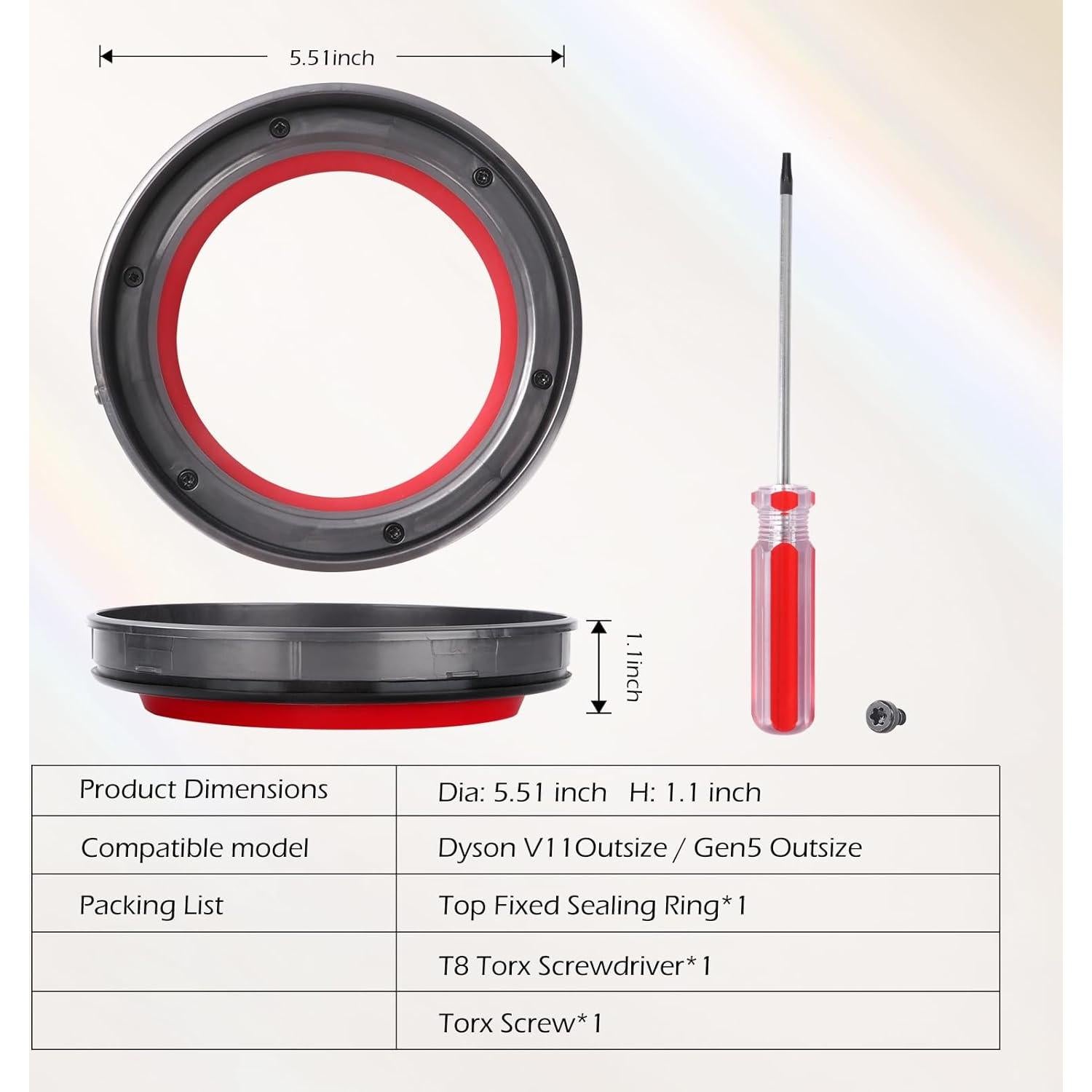 Anillo de Sellado Kuflant para Aspiradora Dyson Outsize 13.97 cm