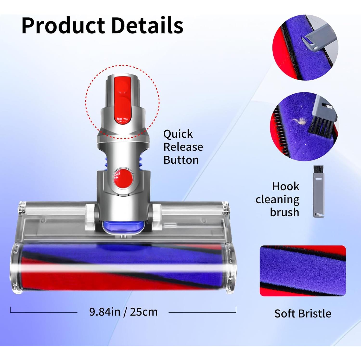 Cabezal de Limpieza Suave KELUKE para Aspiradoras Dyson V10/V11