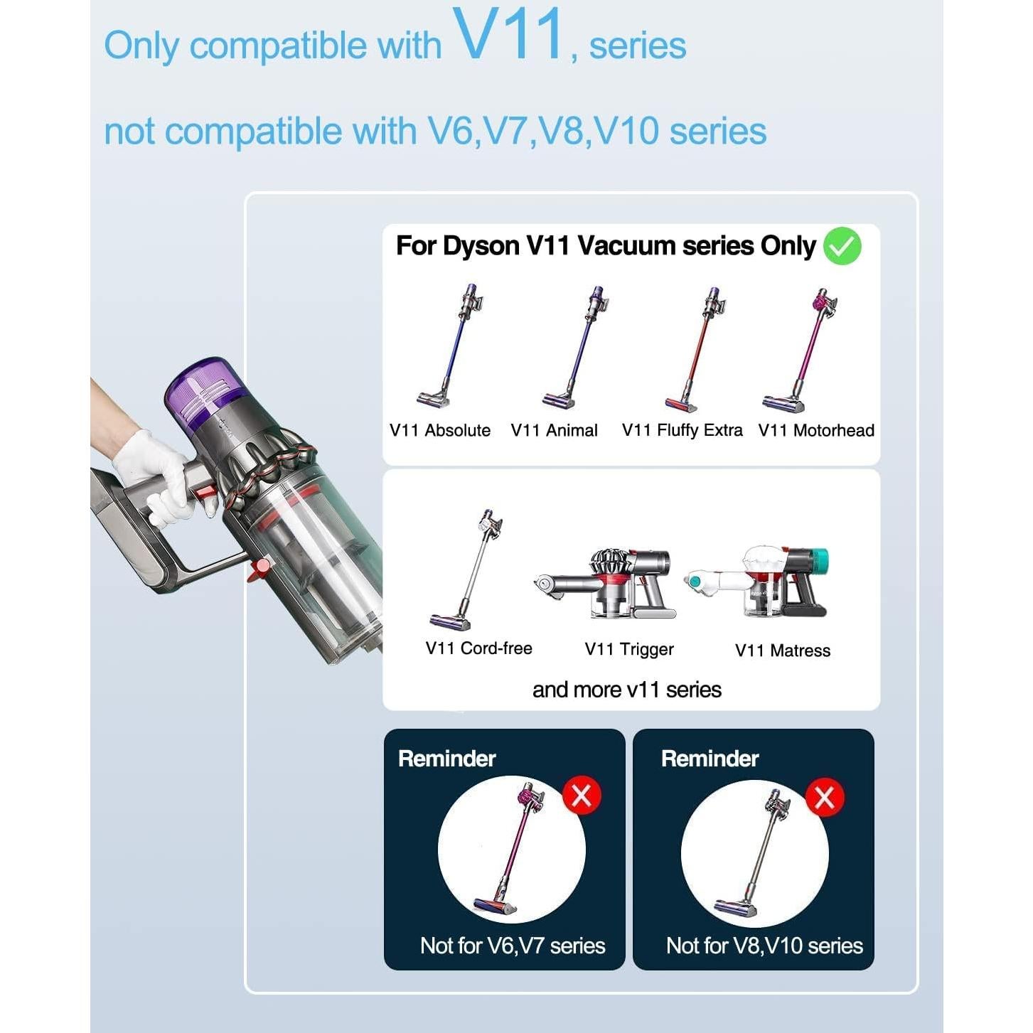 Batería de Reemplazo DTK 6000mAh para Dyson V11 V15 SV15 SV16