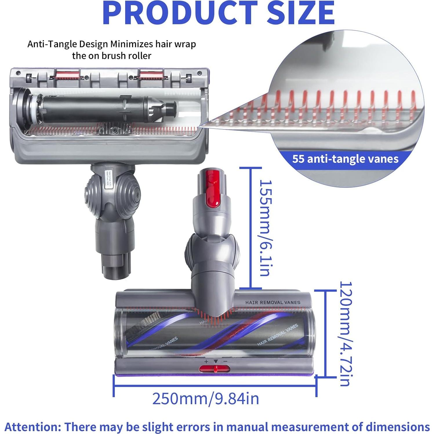 Cabezal de Cepillo de Alto Par CBZZ 970100-05 para Dyson V11 V15 V10 V8 V7