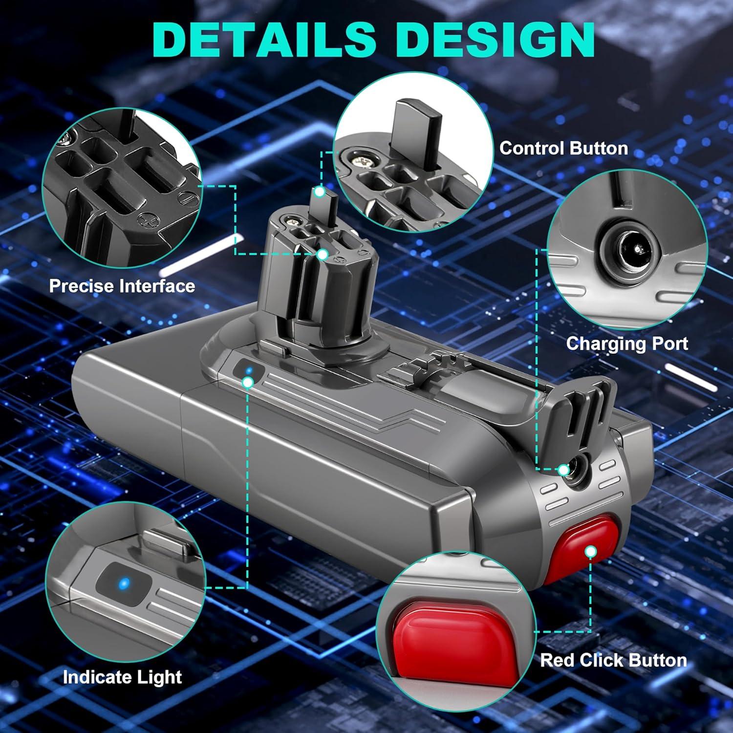 Batería de Reemplazo NYI V11 Click-in 25.2V 99.79WH para Dyson V15