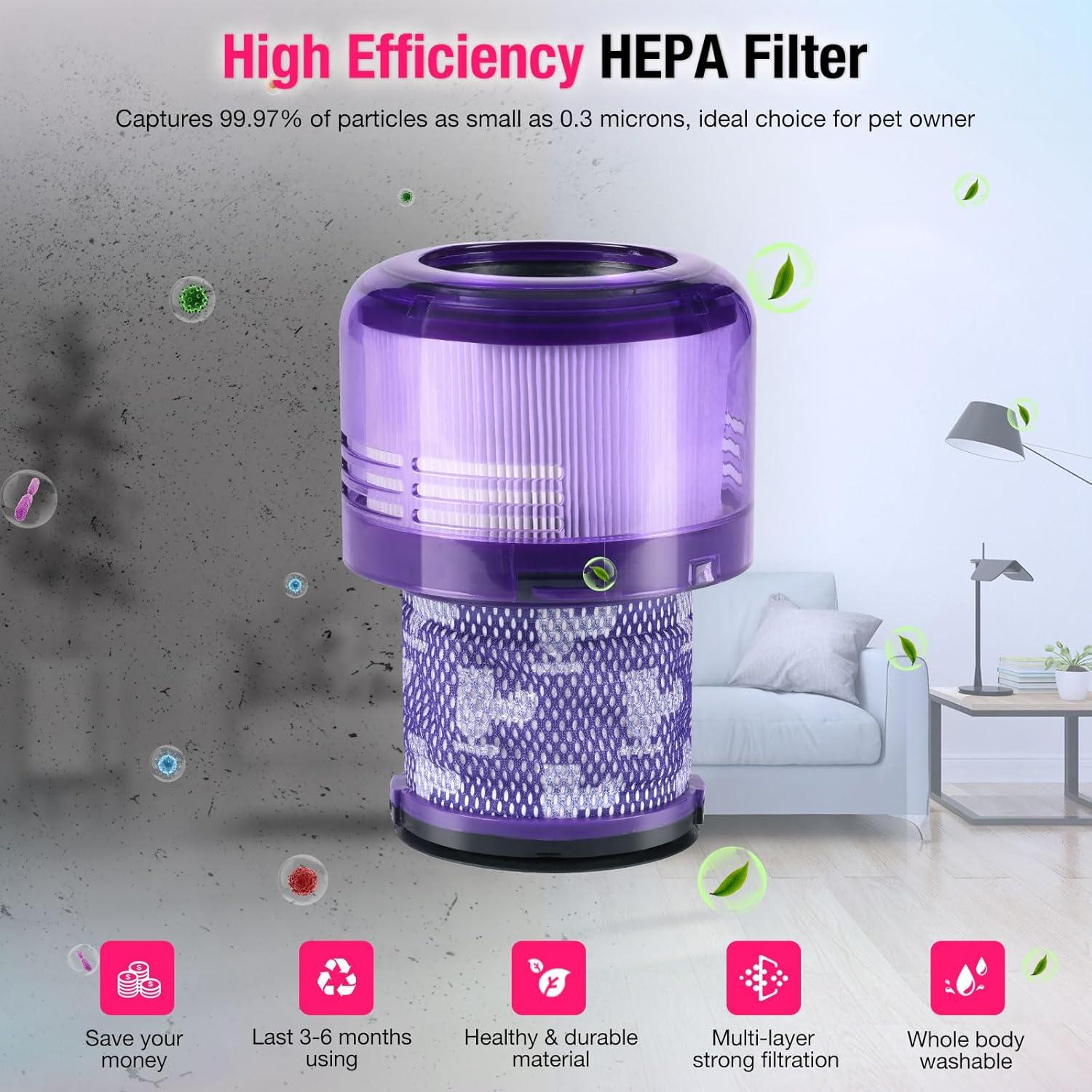 Cubo de Polvo Mejorado Kuflant para Aspiradora Dyson V11 V15