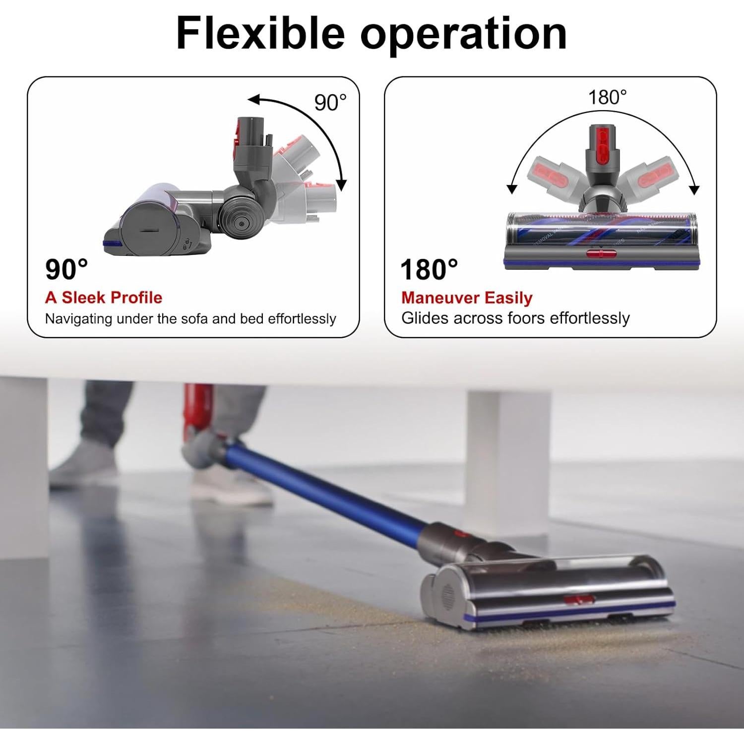 Cabezal de limpieza Bolan-Tech para aspiradoras Dyson V7 V8 V10 V11 V15