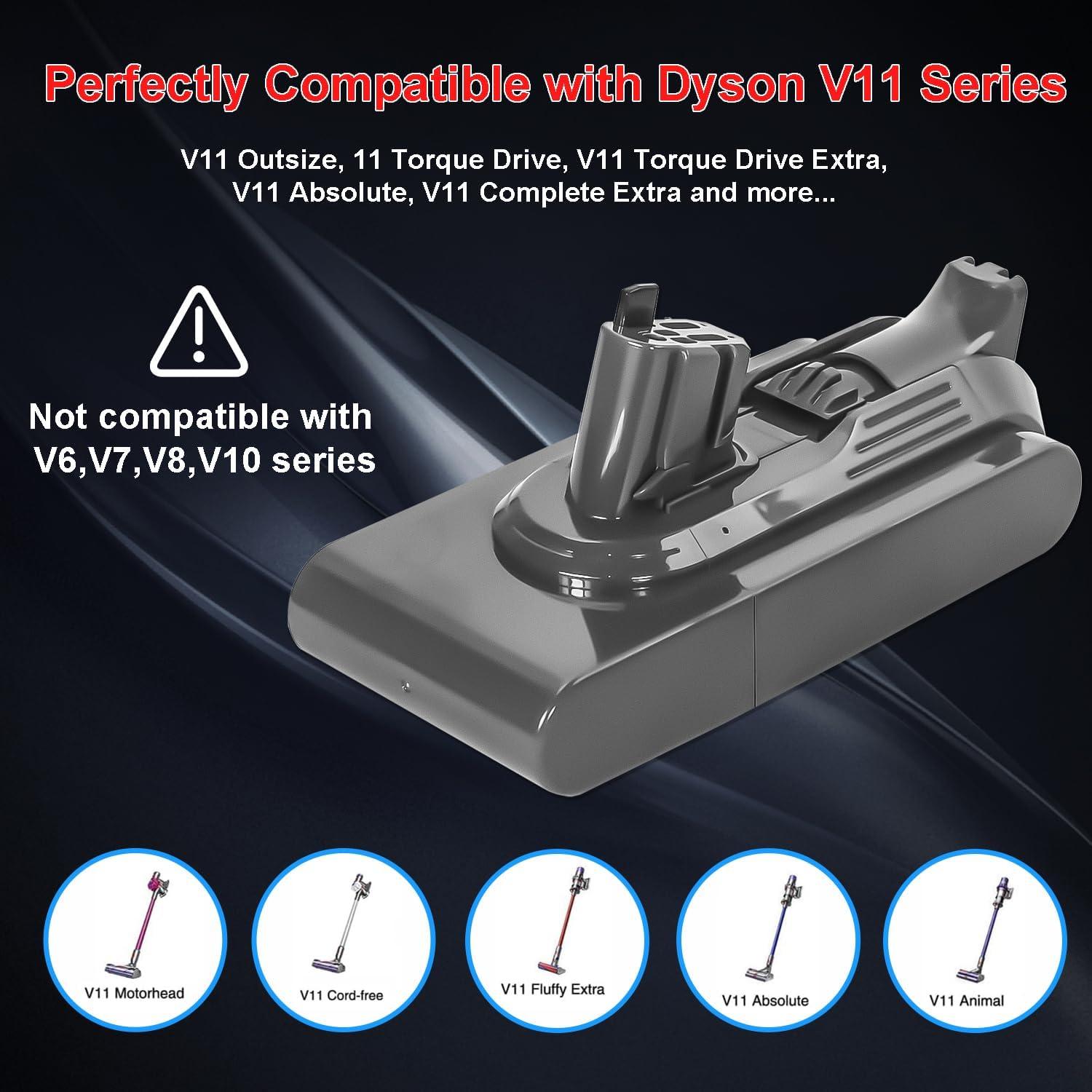 Batería de Reemplazo Click-in 6000mAh para Dyson V11/V15