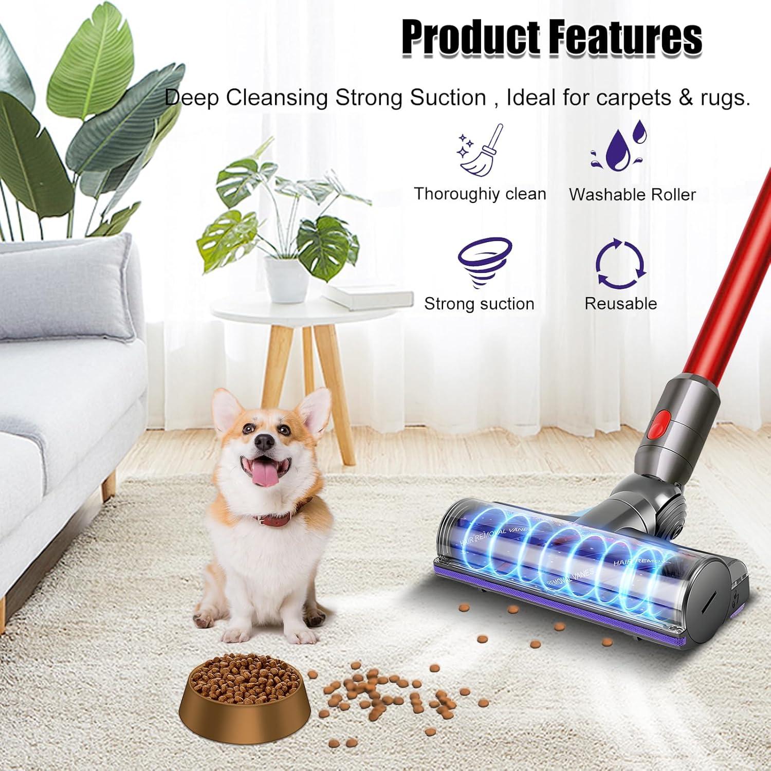 Cabezal de Reemplazo Anti-Tangle Taisouw para Aspiradora Dyson V7 V8 V10 V11 V15