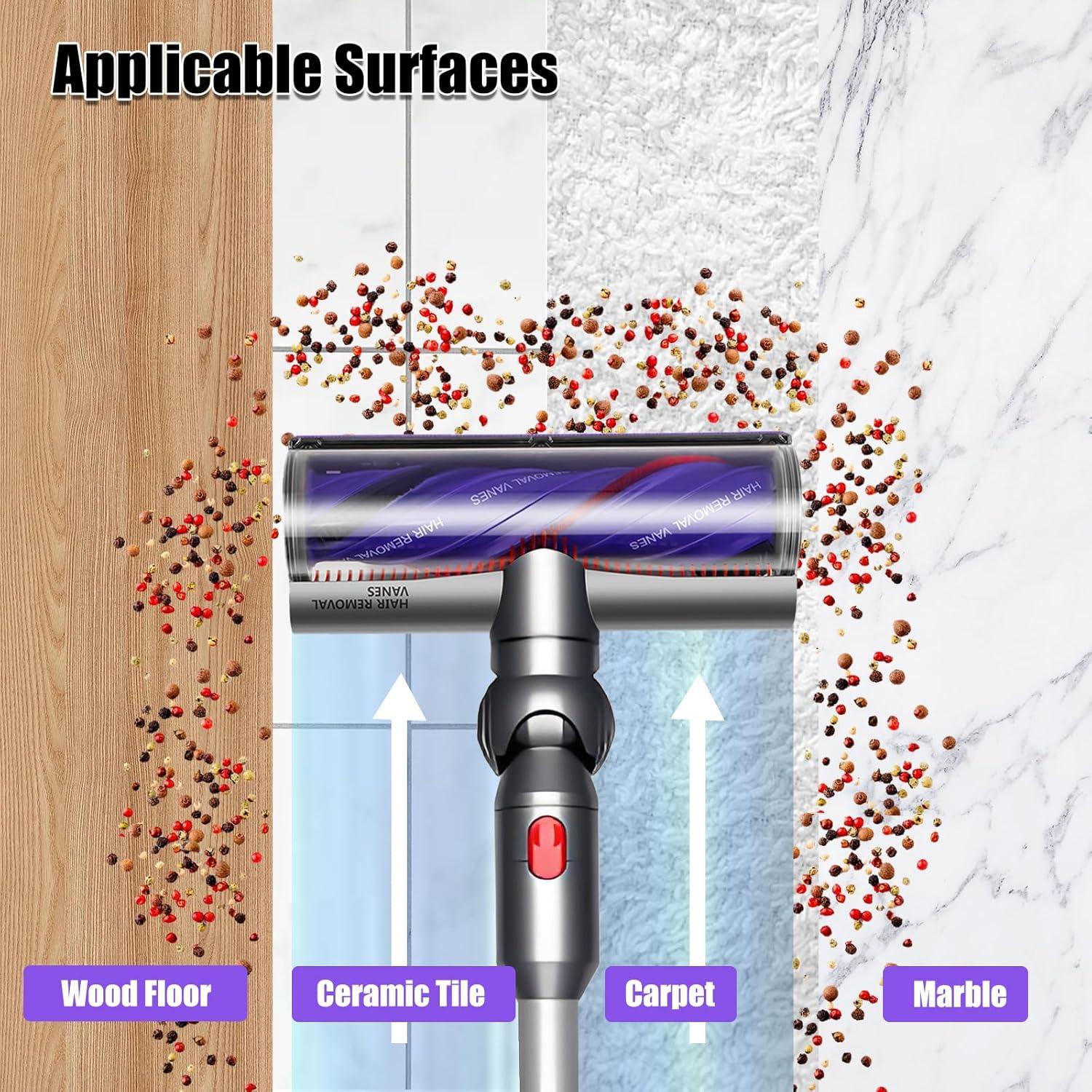 Cabezal de Reemplazo Anti-Tangle Taisouw para Aspiradora Dyson V7 V8 V10 V11 V15
