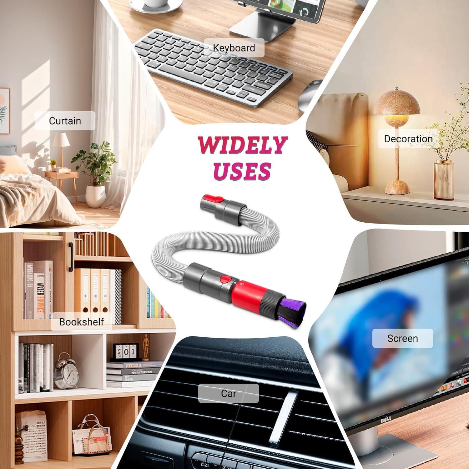 Cepillo de Polvo y Manguera Flexible ACCTDLF para Dyson V7 V8 V10 V11 V15