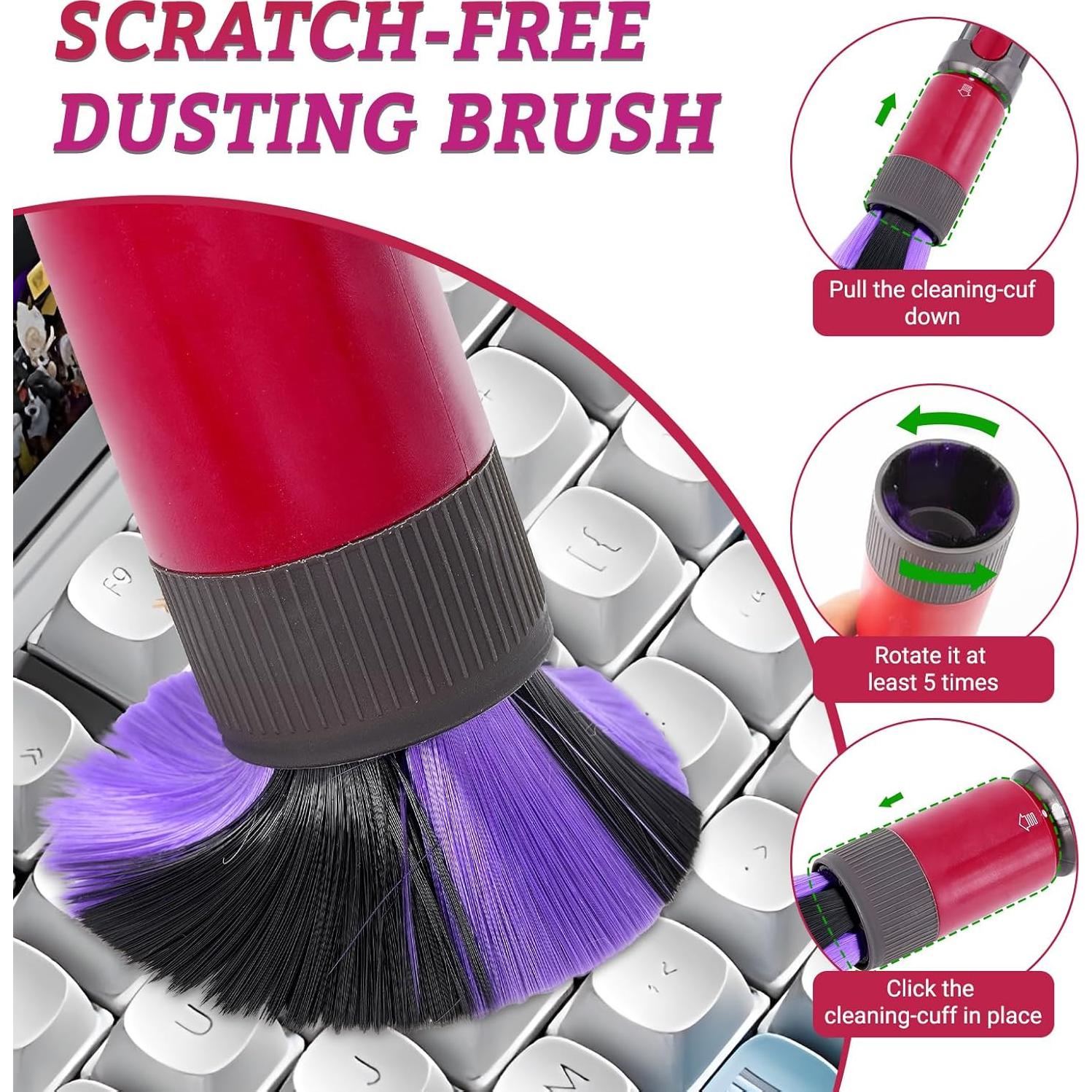 Cepillo de Polvo y Manguera Flexible ACCTDLF para Dyson V7 V8 V10 V11 V15