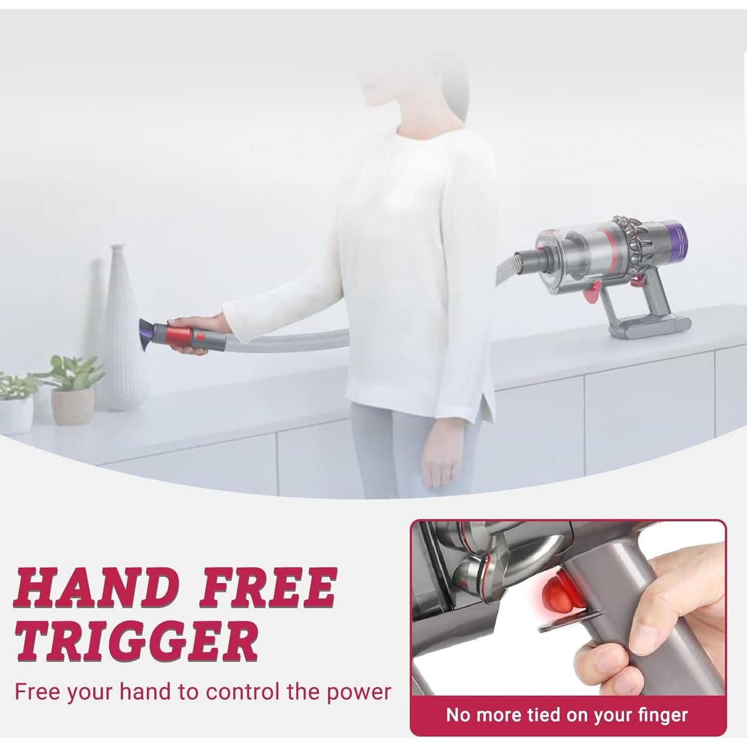 Cepillo de Polvo y Manguera Flexible ACCTDLF para Dyson V7 V8 V10 V11 V15