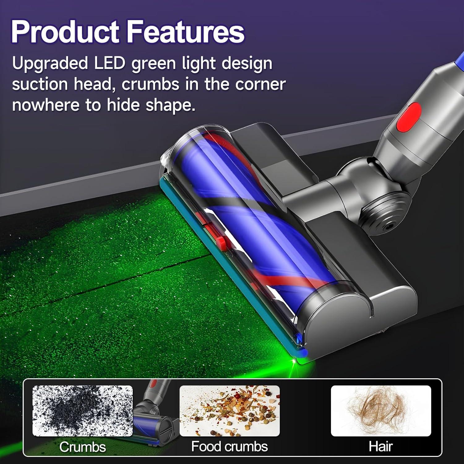 Cabezal de Aspiradora Inalámbrica LAQVITA DS-LDE1 con Luz LED