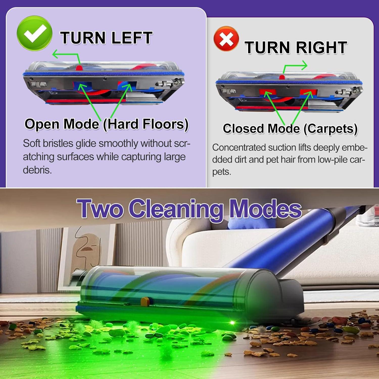 Cabezal de Aspiradora Inalámbrica LAQVITA DS-LDE1 con Luz LED