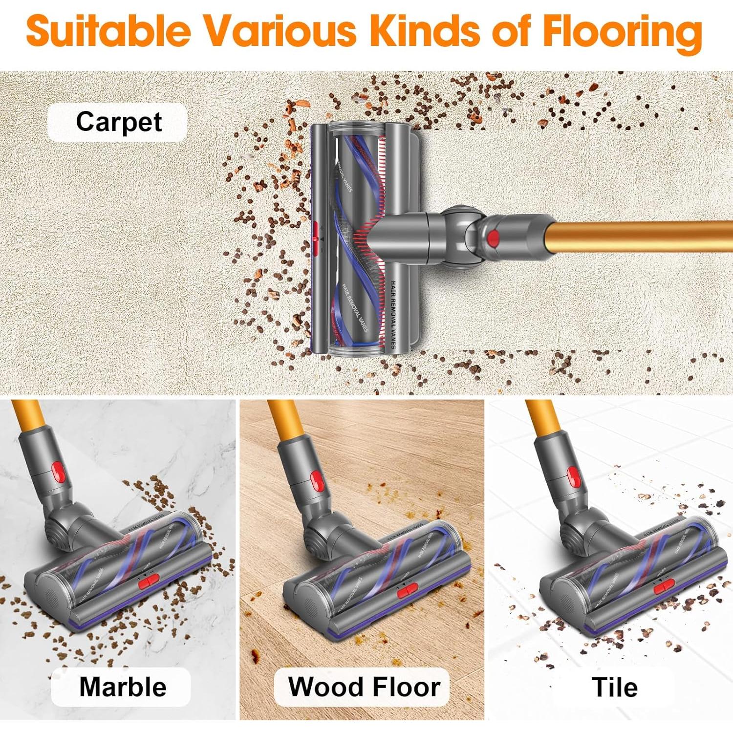 Cabezal de Aspiradora RUKHOOL Alto Par para Dyson V7 V8 V10 V11 V15