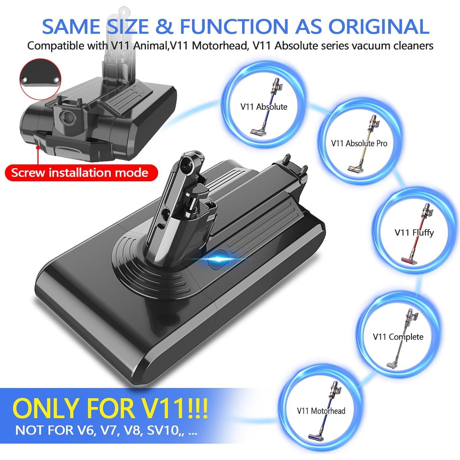 Batería Svetyd V11 25.2V 6.0Ah Compatible con Dyson SV14