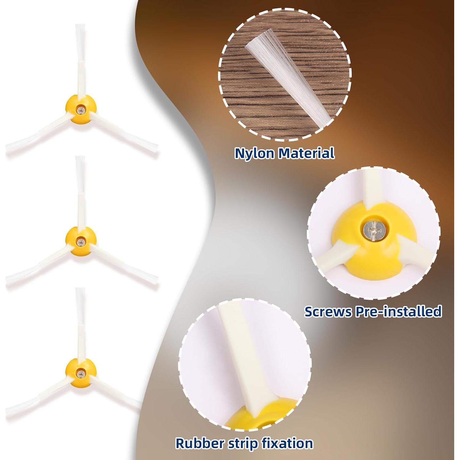 Paquete de 8 Cepillos Laterales Repuesto iRobot Roomba 600-900