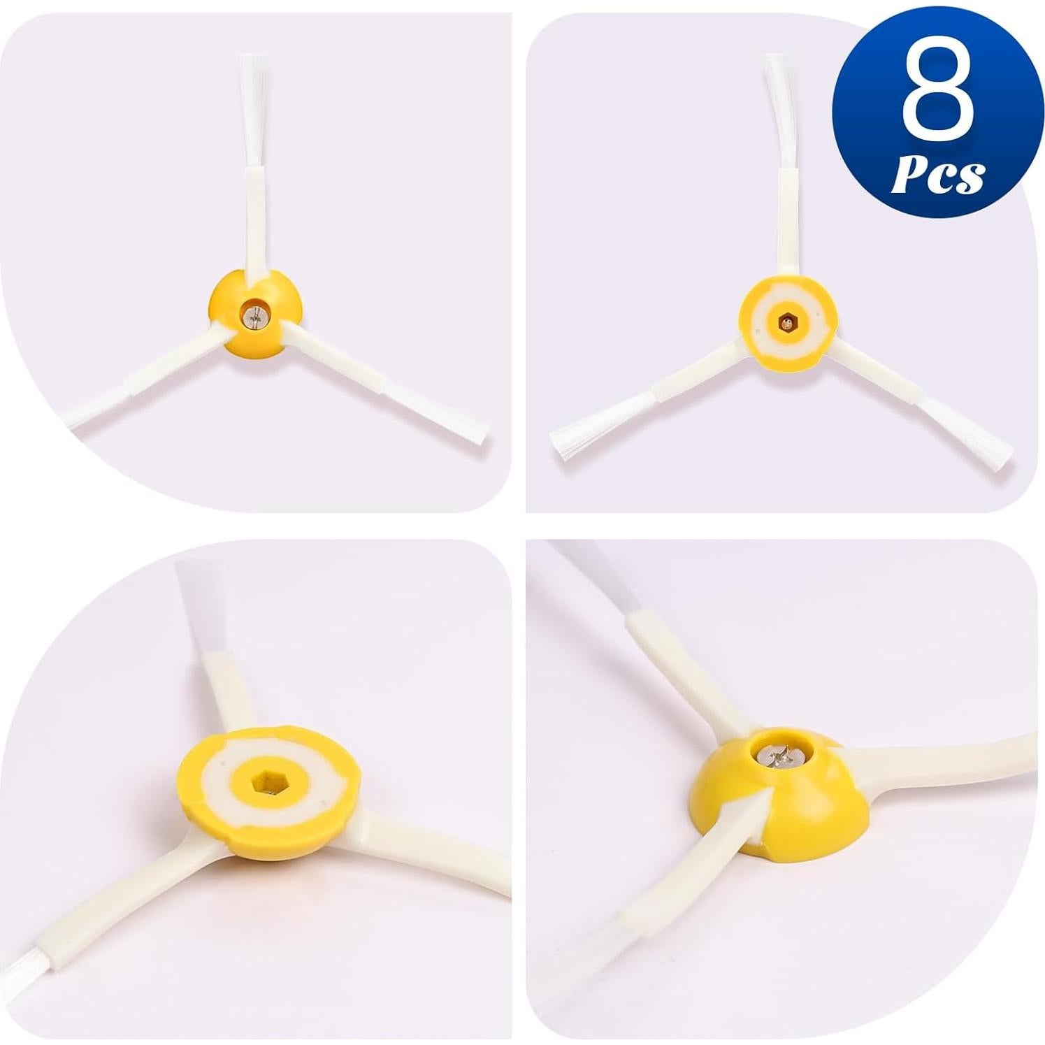 Paquete de 8 Cepillos Laterales Repuesto iRobot Roomba 600-900