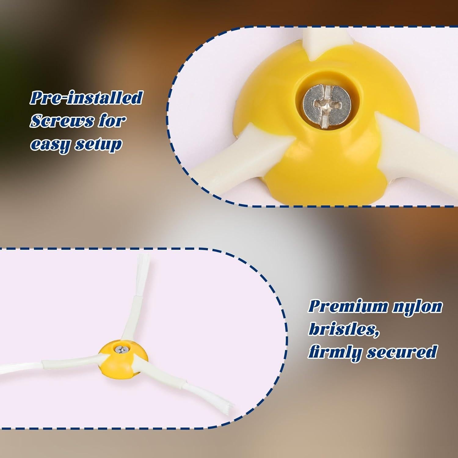 Paquete de 8 Cepillos Laterales Repuesto iRobot Roomba 600-900