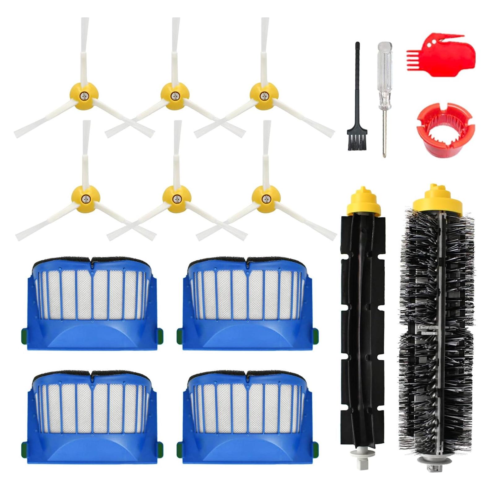 Kit de Repuestos iRobot Roomba 600 - 1 Cepillo, 4 Filtros, 6 Laterales