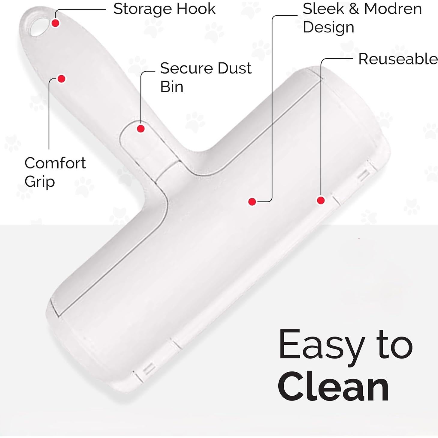 Removedor de Pelo de Mascota Genérico Rojo Reutilizable 167g