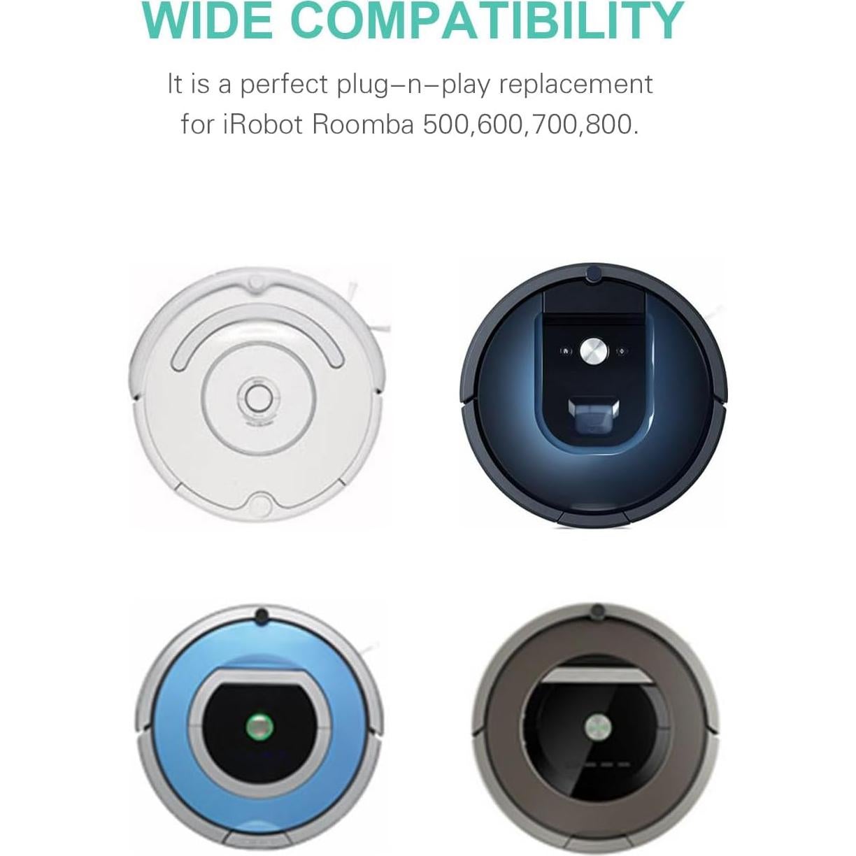 Batería de Reemplazo Li-ion 14.4V 6800mAh para iRobot Roomba 500/600/700/800