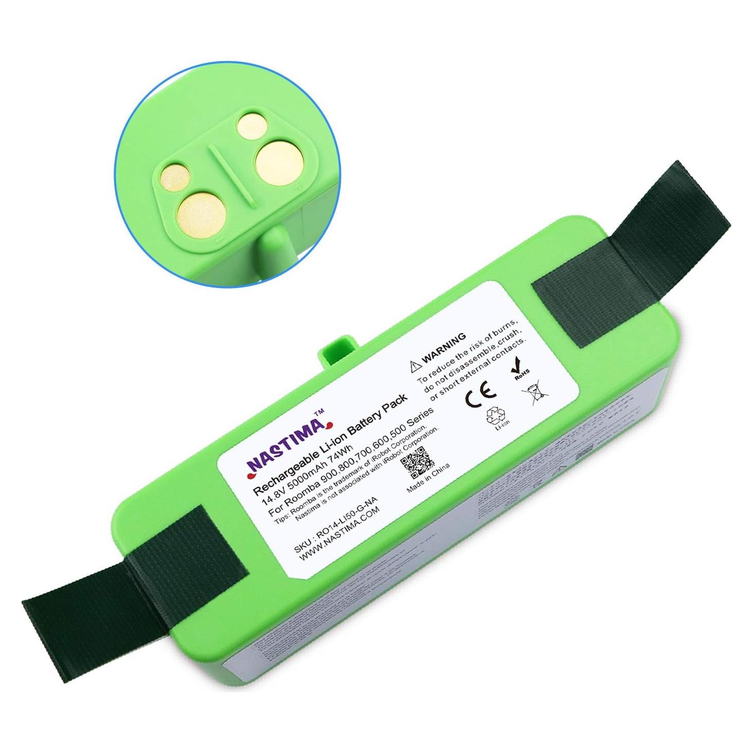 Batería de Reemplazo NASTIMA 14.8V 5000mAh para iRobot 960-980