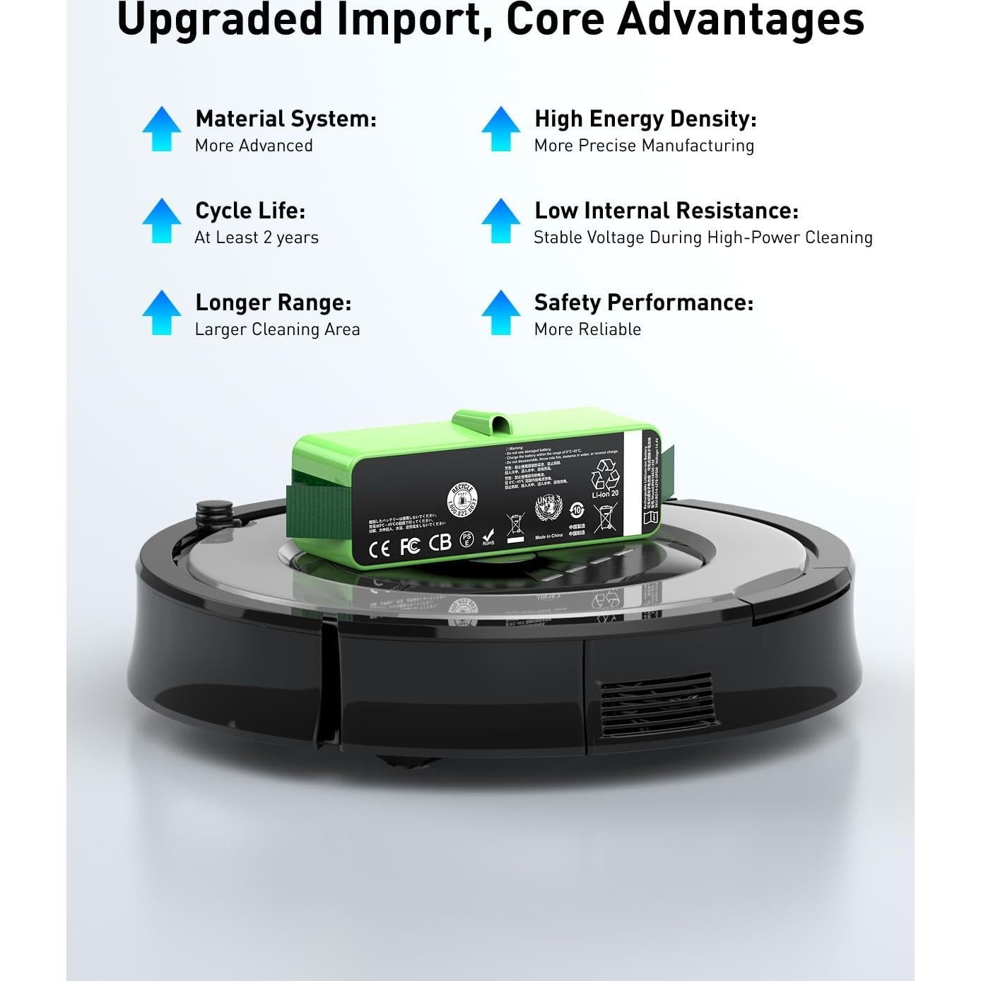 Batería de Reemplazo 1800mAh SPARKOLE para iRobot Roomba 600-900