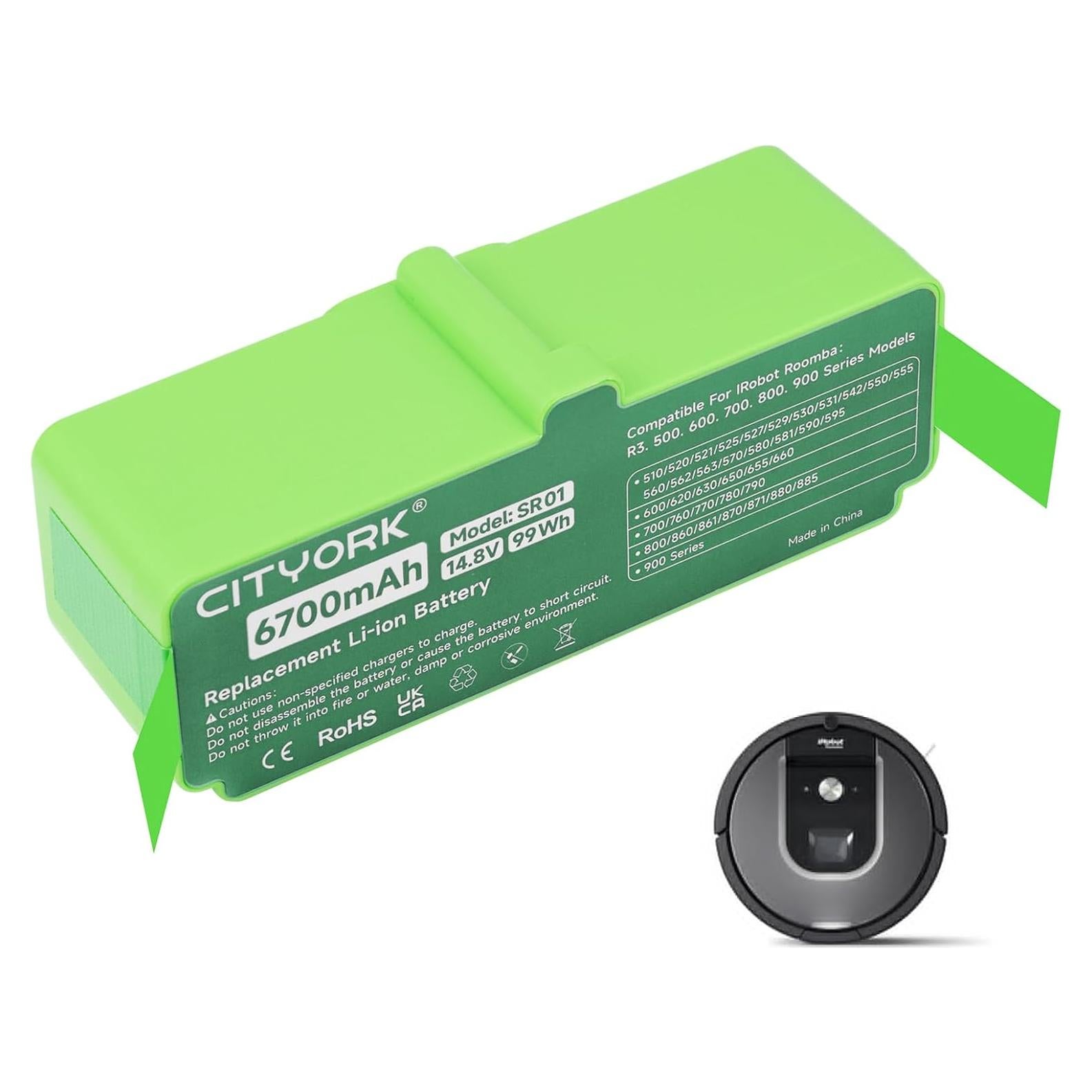 Batería de Litio 14.8V 6700mAh CITYORK para iRobot Roomba