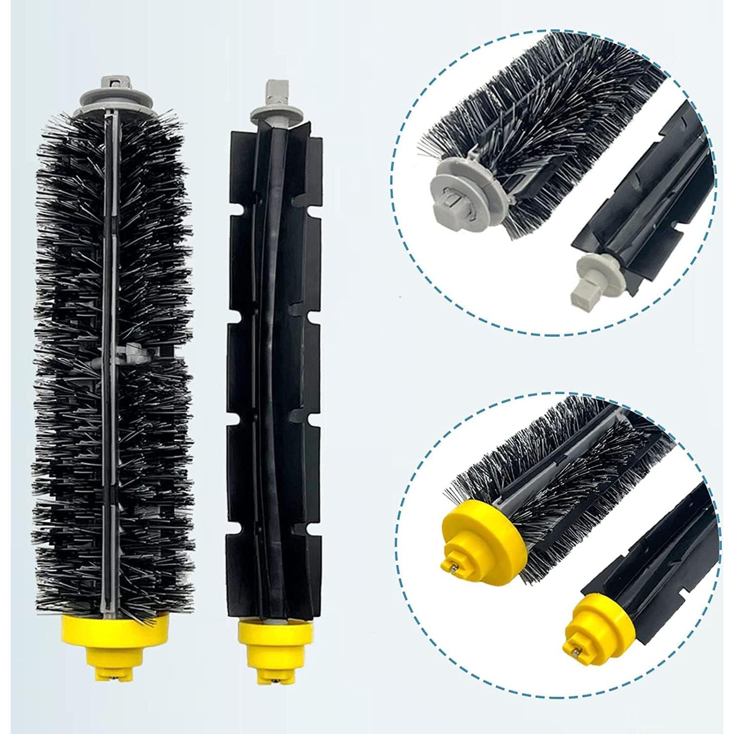 Repuestos iRobot Roomba 600/700 HsvrySa - 4 Cepillos Cerda y Golpe