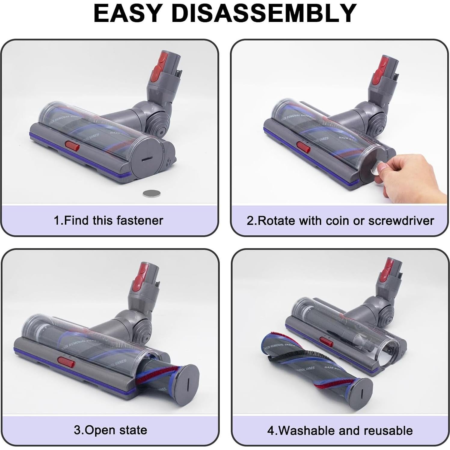 Cabezal de Alto Par Coodss para Aspiradoras Dyson V7 V8 V10 V11 V15