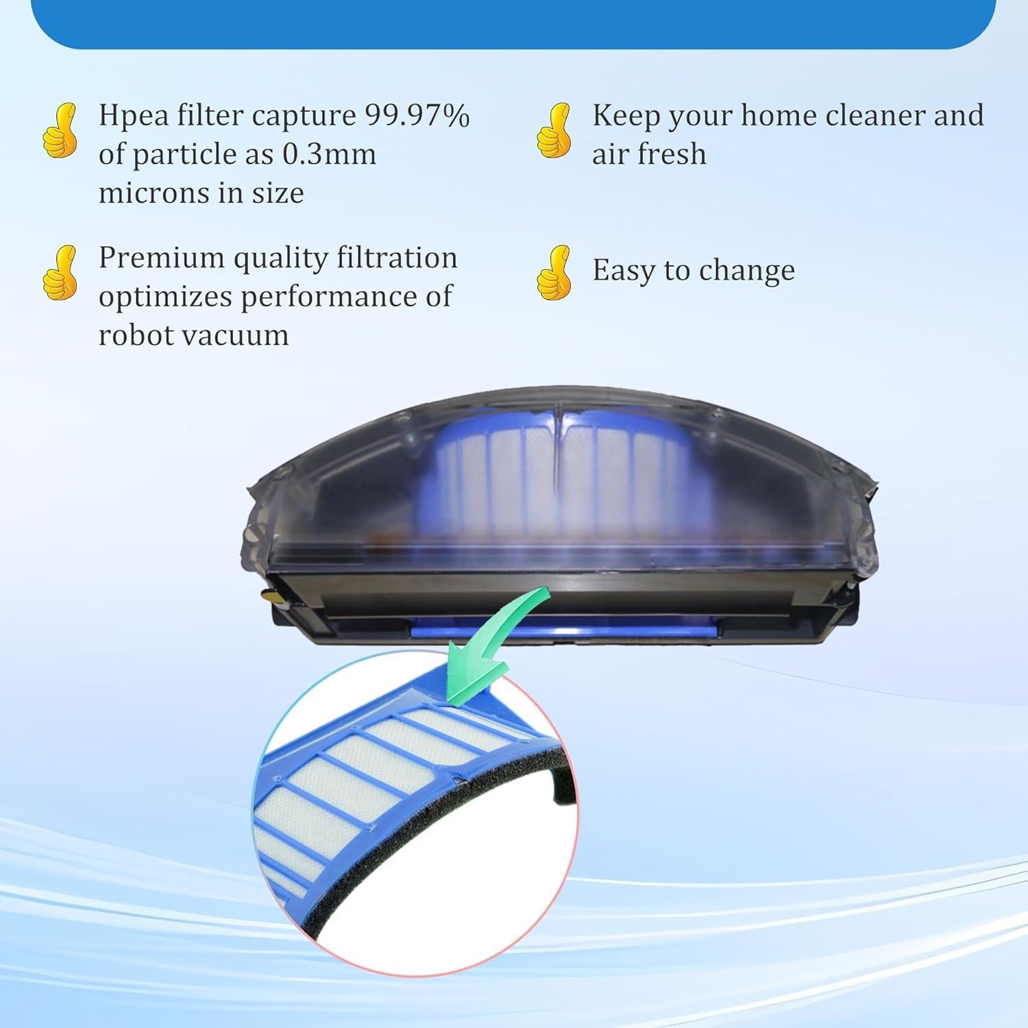 Accesorios de Repuesto Amyehouse para iRobot Roomba 600/500