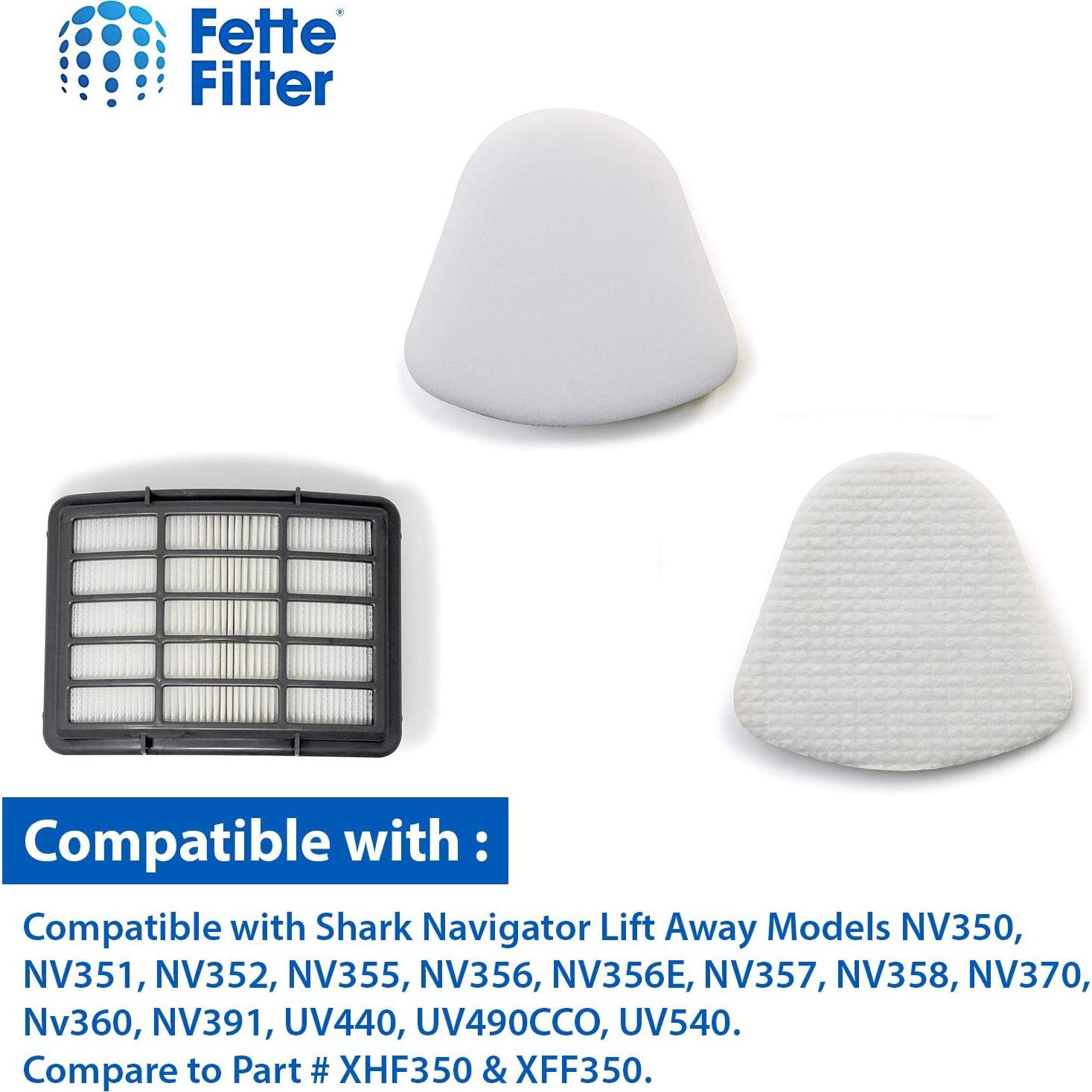 Filtro Fette para Aspiradora Shark Navigator Lift-Away - 5 Piezas