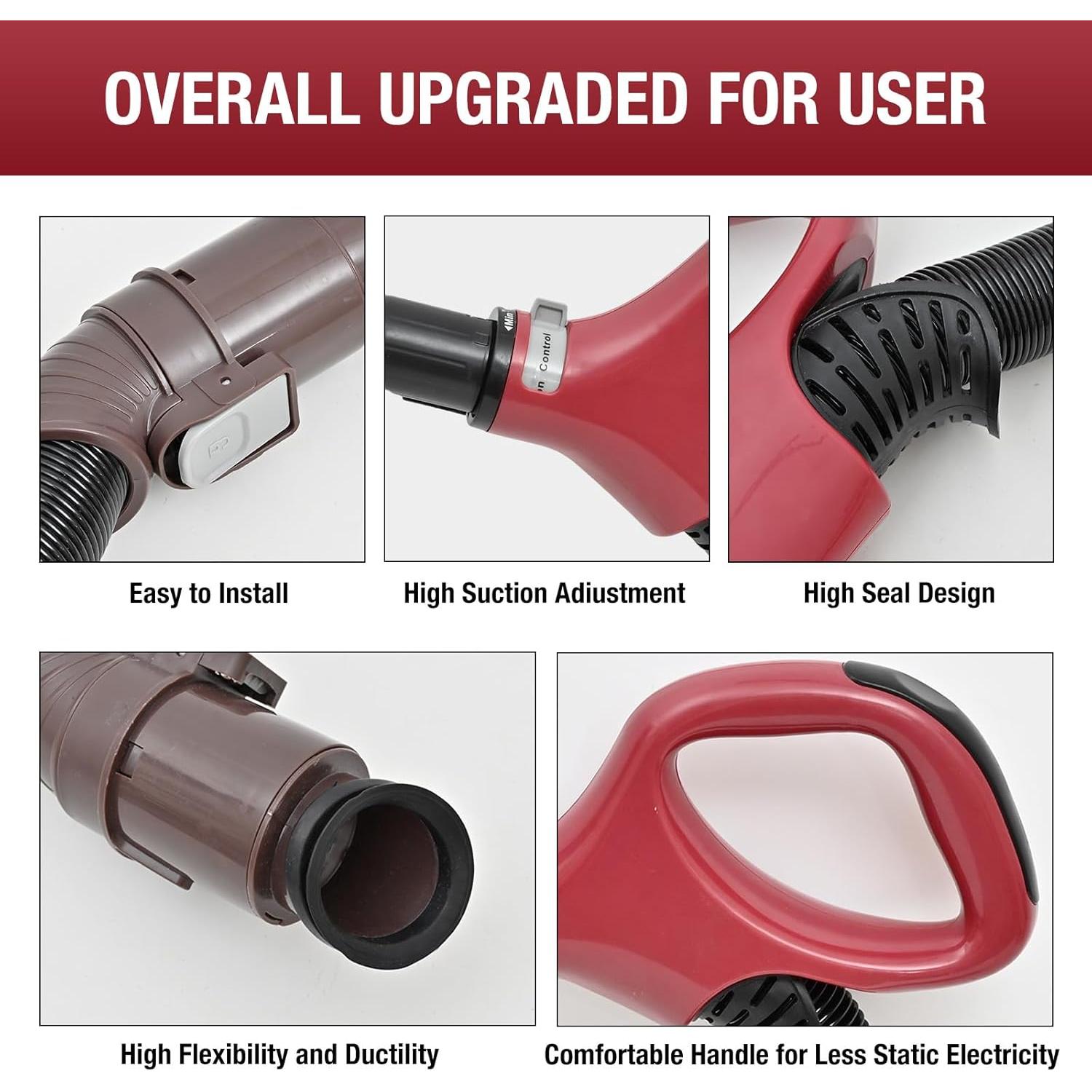 Mango de Manguera de Reemplazo Gygbvo ZU560 Rojo para Shark