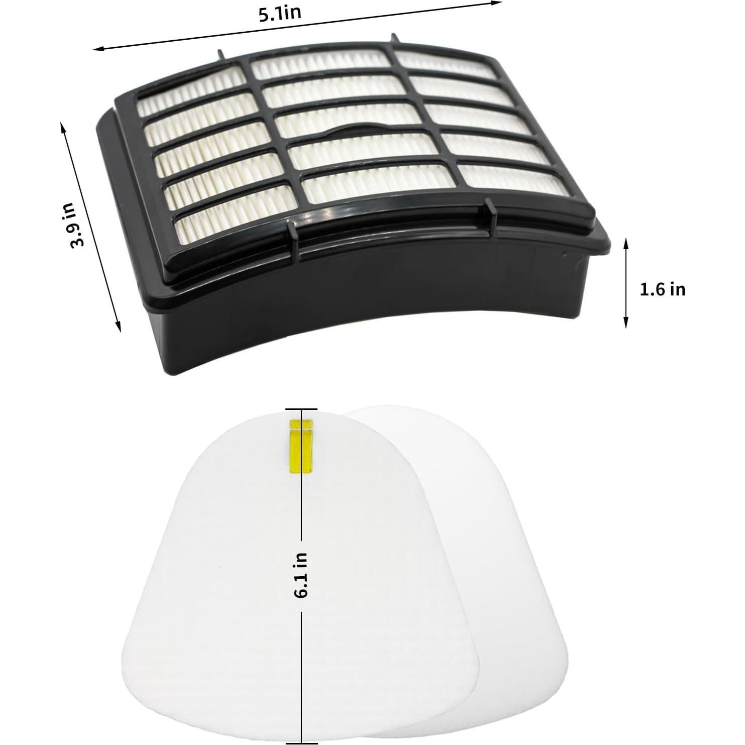 Paquete de 2 Filtros HEPA + 4 Filtros Espuma Shark NV350