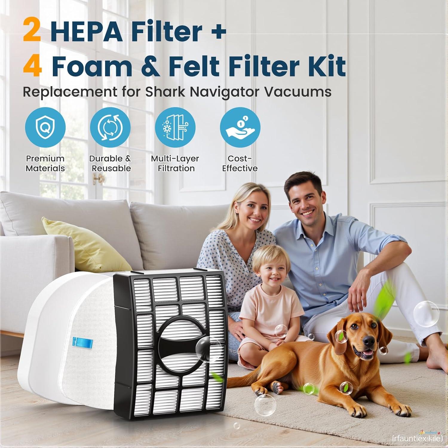 Filtros de Reemplazo Colorfullife para Aspiradora Shark ZU560